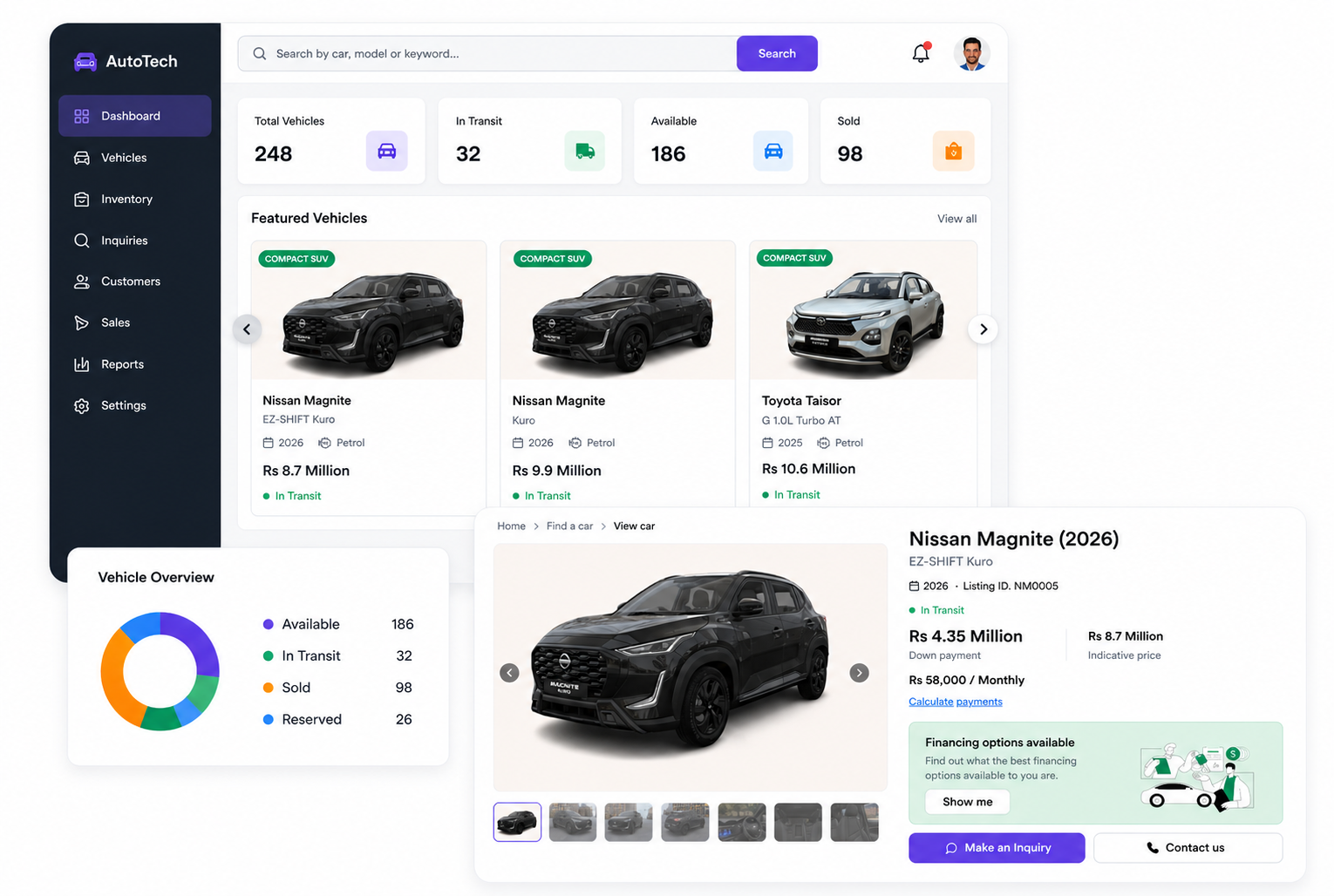 Vehicle Management and Sales System